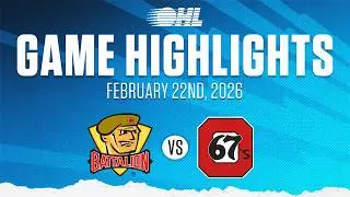 OHL Highlights: North Bay Battalion @ Ottawa 67's Feb. 22, 2026