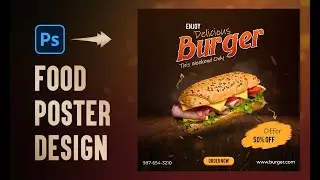 Food Poster Design in Photoshop | Photoshop Tutorial in Hindi | Dark Graphics