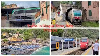 Various freight and passenger trains in Cinque Terre, Italy 🇮🇹 🇮🇹🇮🇹