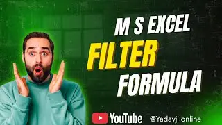 Excel Filter Formula in Hindi | Data ko Easily Filter kare
