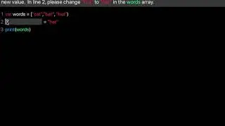 Learn Swift: Update item in array (Chapter 5 Lesson 12)
