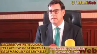 DECLARACI&Oacute;N INSTITUCIONAL ALCALDE DE UTRERA