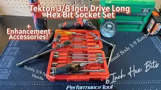 Инструмент № 17, набор торцевых головок Tekton с длинным шаровым наконечником и шестигранным ключ...
