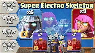 New 2023 E-Titan Super Archer Combo with Skeleton | 7 Skeleton Spell + 6 E-titan Th15 3 Star Attack
