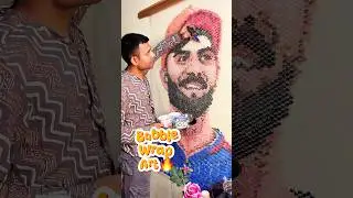 Bubble Wrap Art🔥 #painting #viralartvideo #kingkohli #ipl2025