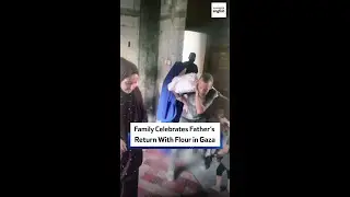 Family Celebrates Father&rsquo;s Return With Flour In Gaza