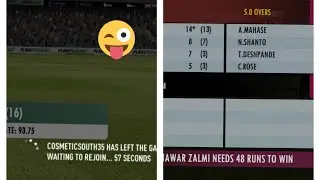 Rc22 multiplayer gameplay at the end opponent leave match in last over