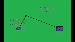 #2 Slider Crank mechanism, Velocity and acceleration analysis( I center and Vector method )
