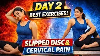 Slipped Disc and cervical best exercises for back pain and neck pain day2 #Youtubeshorts  #mathswell