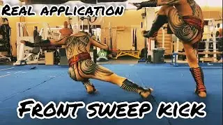 Front sweep kick tutorials step by step ; one of most useful kick
