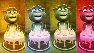 my Talking Tom Ginger Colors effects funny video || Cat Color Effects Fun Android ios Gameplay video