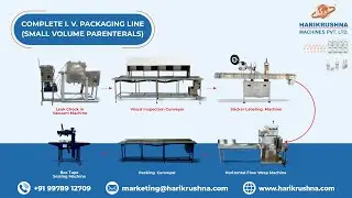I. V. Packing Line (SVP) | Leak Check, Visual Inspection, Sticker Labelling Machine | Flow Wrapping