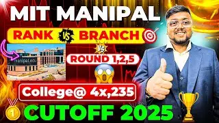 MIT Manipal Rank vs Branch 2025 🔥 | MIT Manipal Cutoff 2025 | Manipal Counselling 2025 | MET Result