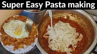 easy homemade Pasta By village Vittles | چکن پاستہ  میں بنانے کا طریقہ| Village Style Fresh Pasta 😋