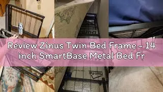 Review Zinus Twin Bed Frame - 14 inch SmartBase Metal Bed Frame with Steel Slat Support, Box Spring