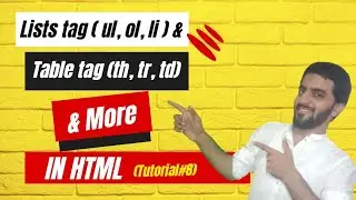 Lists and Tables Tags in HTML | Web Development Tutorials #8