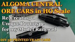 Custom DIY 3D Printed Algoma Central Ore Cars in HO Scale. Design, 3D Print, Paint, Decals, Details.