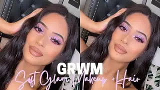 HAIR + MAKEUP GRWM♡ SPRING SOFT GLAM 2021 + FULL COVERAGE Makeup Routine | Tips for FLAWLESS MAKEUP