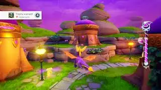 Spyro walk through the pyramids to trigger the superfly powerup light the gem lamps quickly