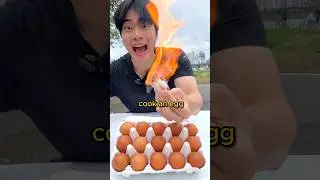 Сколько спичек нужно, чтобы сварить яйцо?🤤🤤 #еда #обзорееда #челлендж
