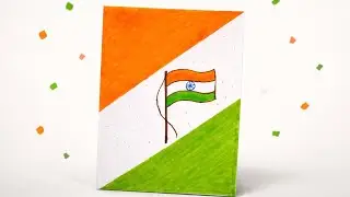 Tricolour cadr making | 26 january card craft idea | Indian tricolour card | Republic Day craft