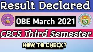 SOL OBE March 2021 Result Declared || CBCS Third Semester ||