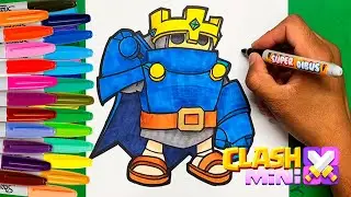 COMO DIBUJAR AL REY ESQUELETO MINI DE CLASH ROYALE MINI | How to draw to Skeleton King Mini