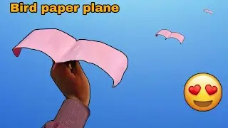 best flying plane (like bird), how to make notebook bird plane, paper airplane, best plane, - #diy 