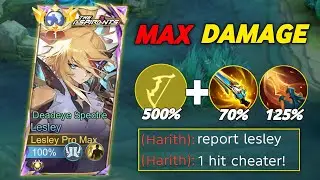 GLOBAL LESLEY YELLOW BUILD IN SOLO RANK DAMAGE IS CRAZYYY (100% broken) LESLEY BEST 1 HIT BUILD 2026