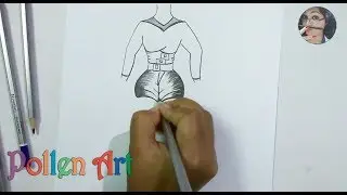 How to draw fashionable short dress - S Pollen