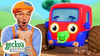 Baby Truck Song｜Geckos' Garage x @Blippi｜Funny Cartoon For Kids