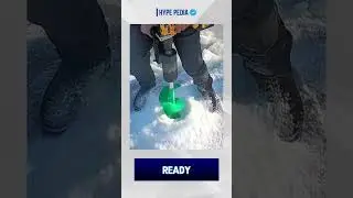 Ice Fishing on a Frozen Lake&hellip; Would You Try This? ❄️🎣 #Shorts