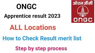 ONGC APPRENTICE RESULT 2023 | HOW TO CHECK ONGC APPRENTICE RESULT 2023 | ongc apprenticeship result