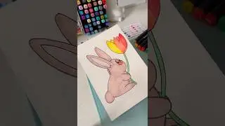 This Bunny With a Tulip Is Too Cute 🐰🌷 #shorts