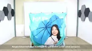 Cara Pasang Banner Display Hanya 1 Menit. Backwall Portable, Pop Up Fabric (Kain Textile).
