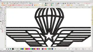 italian parachute wings Embroidery logo