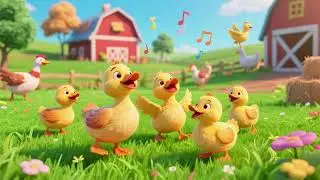 🦆 Quack Quack Ducklings | Farm Animals Song | Nursery Rhymes & Kids Songs