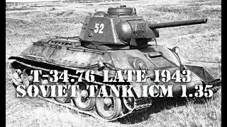 Т 34 76 late 1943 Soviet tank ICM 1 35