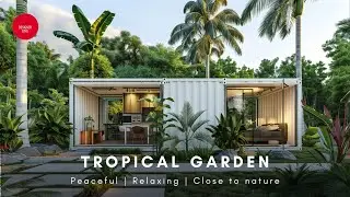 Creating a Tropical Paradise: White Container House Backyard