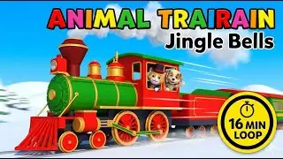 Jingle Bells Express! 🚂 Animal Circus Train Video for Kids | Choo Choo Song