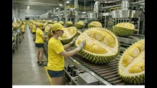 Inside the 500,000-LB Durian Plant | Hypnotic Modern Custard Production (Full Factory Process)