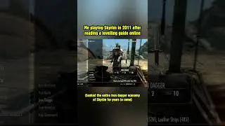 Me playing Skyrim in 2011 after reading a levelling guide online! #skyrim