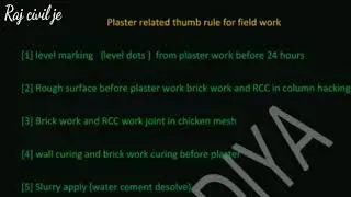 Plaster work