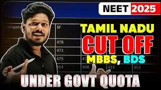 NEET 2025  Tamil Nadu Medical selection Round 1 Cut off for MBBS , BDS under Govt Quota !