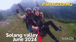 Paragliding in Solang valley Manali || 2024 June latest paragliding video #adventure #paragliding
