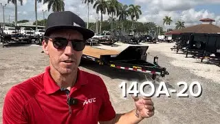 Big Tex 14OA-20 features - 20&rsquo; Deckover trailer with slide in ramps, 14,000 GVWR holds 10,500 lbs 