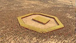 5.000 Spartan Phalanx vs 40.000 African Warriors - Total War ROME 2