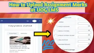 How to upload assignment marks on UOG LMS | Ms. Tayyaba Zahid | UOG LMS settings | English Learning|