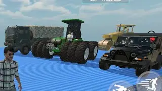 🛑 John Deere vs Sidhu Paji Jeep: Mega Ramp & Mud Challenge! 🔥 | Indian Vehicles Simulator 3D