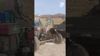 Homemade small excavator working process #automobile #bambooindustry #farming #bambootools #food